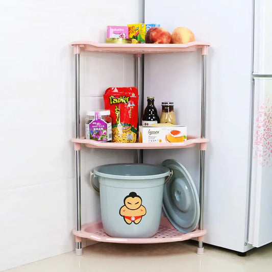 "Space-Saving 3-Tier Triangular Over-the-Toilet Storage Rack - Durable Bathroom Organizer