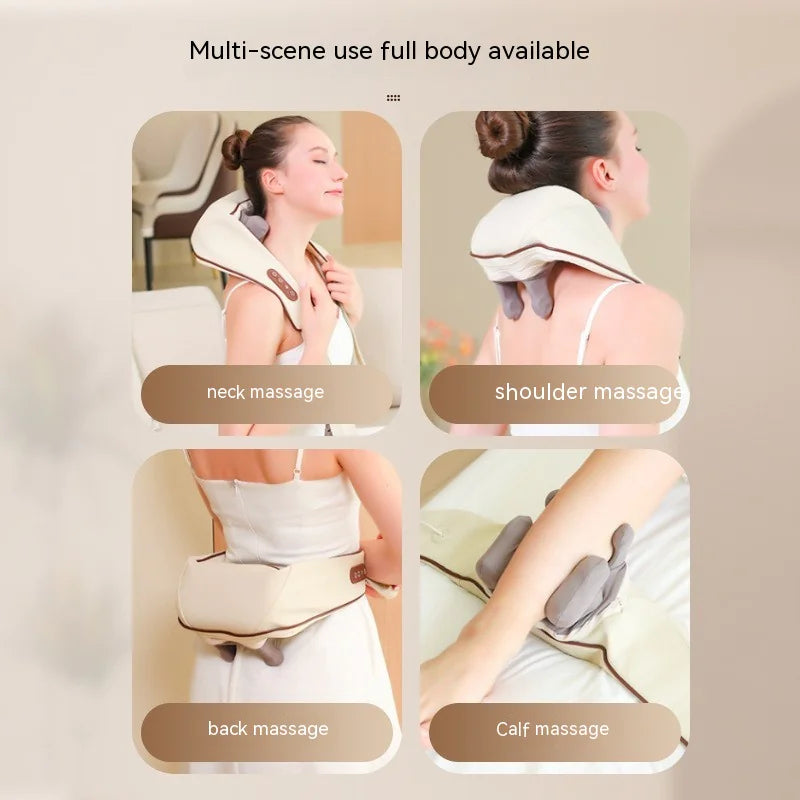 Cordless Neck and Shoulder Massager with Heat: Shiatsu 6D Deep Tissue Kneading Back Massager for Pain Relief - Portable, Rechargeable & FSA/HSA Eligible