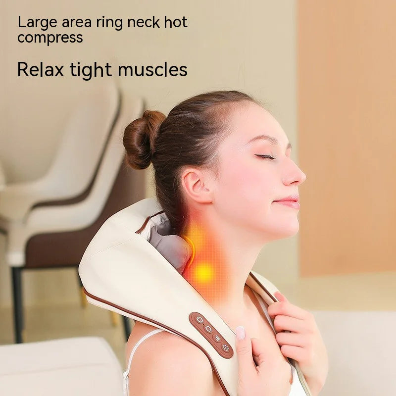 Cordless Neck and Shoulder Massager with Heat: Shiatsu 6D Deep Tissue Kneading Back Massager for Pain Relief - Portable, Rechargeable & FSA/HSA Eligible