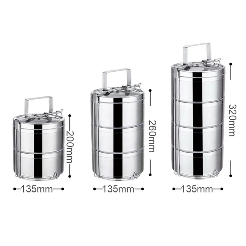 Stainless Steel Double-Layer Insulated Lunch Box