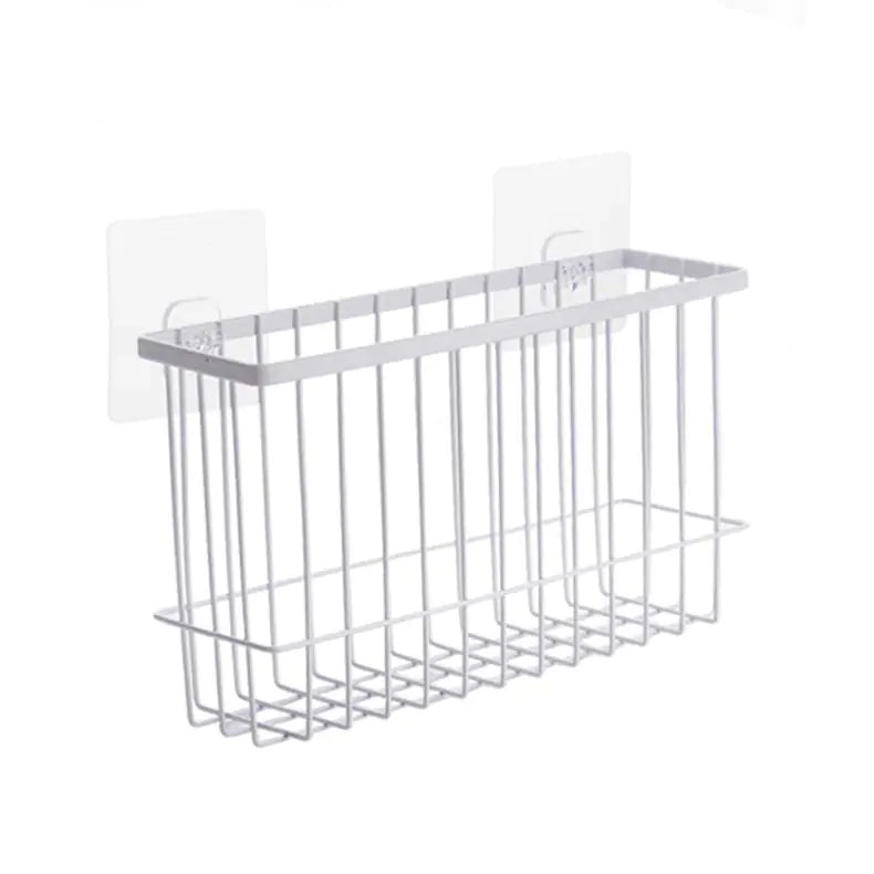 "Durable Iron Wall-Mounted Bathroom Storage Rack - Rustproof Organizer | Fast US Shipping