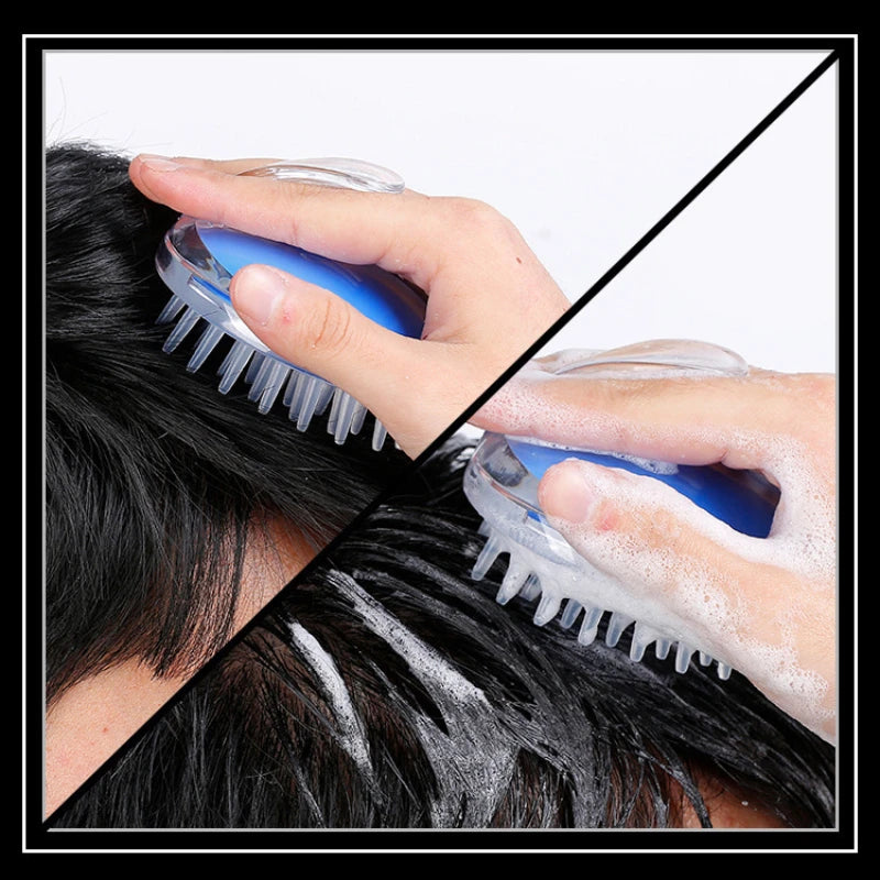 Ergonomic Scalp Scrubber & Exfoliating Body Massager | Soft Silicone Dandruff Remover & Hair Growth Stimulator | Waterproof Manual Head Spa Tool for Shower & Deep Scalp Cleansing