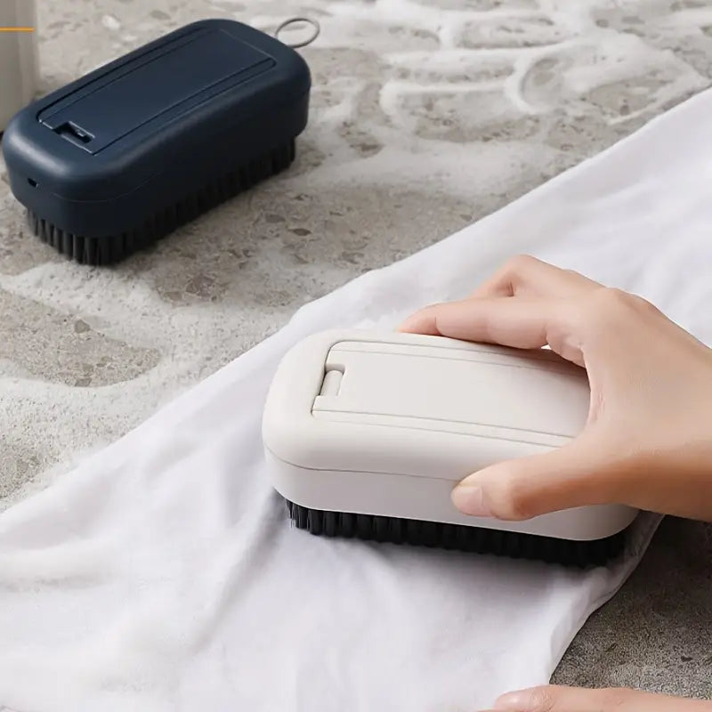 Multifunctional 2-in-1 Soft Bristle Cleaning Brush - Dual-Use Handheld Scrubber for Laundry, Shoes & Household Surfaces - Ergonomic Non-Slip Grip for Gentle Deep Cleaning