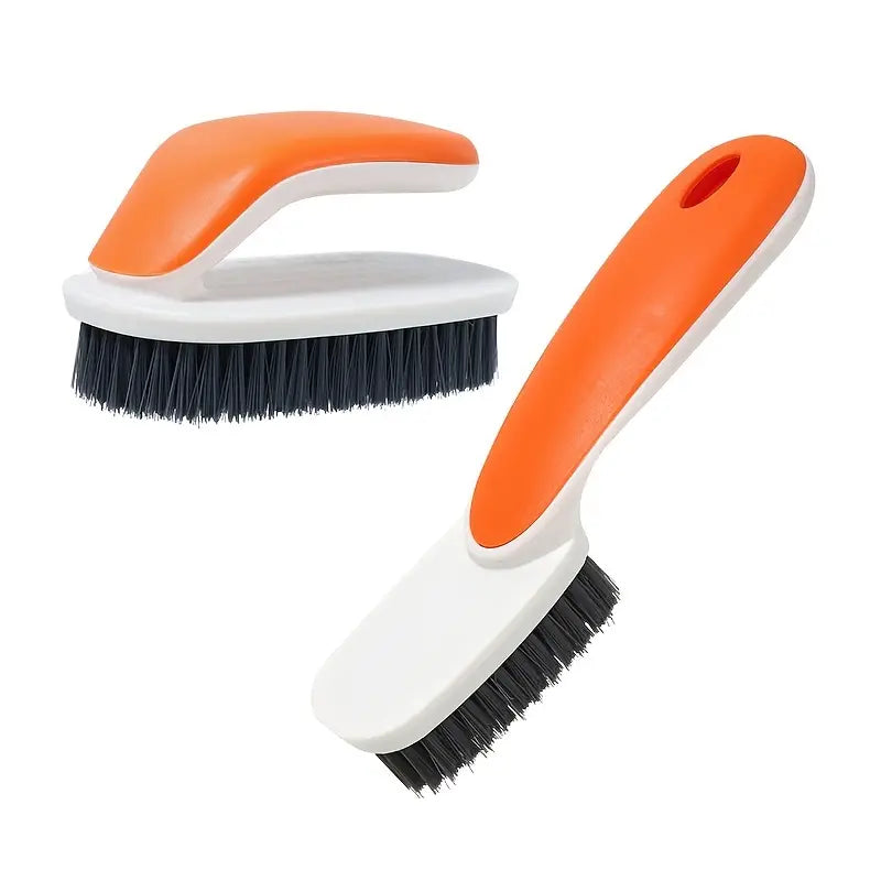 "Long Handle Soft Bristle Shoe & Laundry Brush - Professional 2-in-1 Sneaker Scrubber & Fabric Cleaning Tool - Ergonomic Non-Slip Grip for Deep Cleaning & Delicates