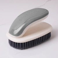 "Long Handle Soft Bristle Shoe & Laundry Brush - Professional 2-in-1 Sneaker Scrubber & Fabric Cleaning Tool - Ergonomic Non-Slip Grip for Deep Cleaning & Delicates