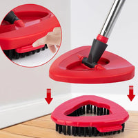 360° Rotating Triangle Mop Scrub Brush Head Replacement | Hard Bristle Corner Cleaner Compatible with Spin Mop Systems | Heavy Duty Deep Cleaning Tool for Bathroom, Tile & Floor