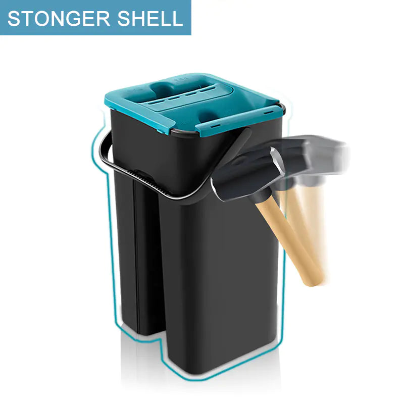 Ultimate 360° Spin Mop & Dual-Chamber Bucket Set | Hands-Free Self-Wringing Floor Cleaner with 3X Absorbent Microfiber Pads | Professional Wet/Dry Cleaning System for Hardwood, Tile & Marble