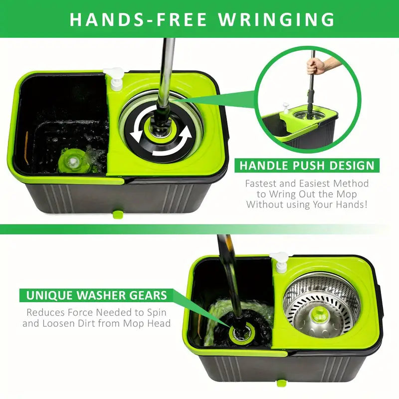 Premium Universal Microfiber Spin Mop Refill Heads | 360° Rotating Round Replacement Base | Super Absorbent & Scratch-Free Cleaning Pads for All Hard Floors | Machine Washable Mop Covers (Pack Options