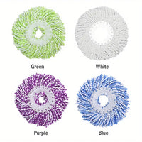 Premium Universal Microfiber Spin Mop Refill Heads | 360° Rotating Round Replacement Base | Super Absorbent & Scratch-Free Cleaning Pads for All Hard Floors | Machine Washable Mop Covers (Pack Options