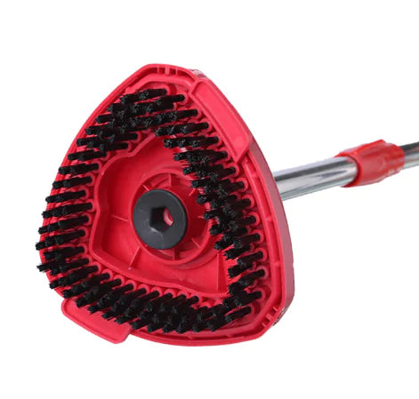 360° Rotating Triangle Mop Scrub Brush Head Replacement | Hard Bristle Corner Cleaner Compatible with Spin Mop Systems | Heavy Duty Deep Cleaning Tool for Bathroom, Tile & Floor
