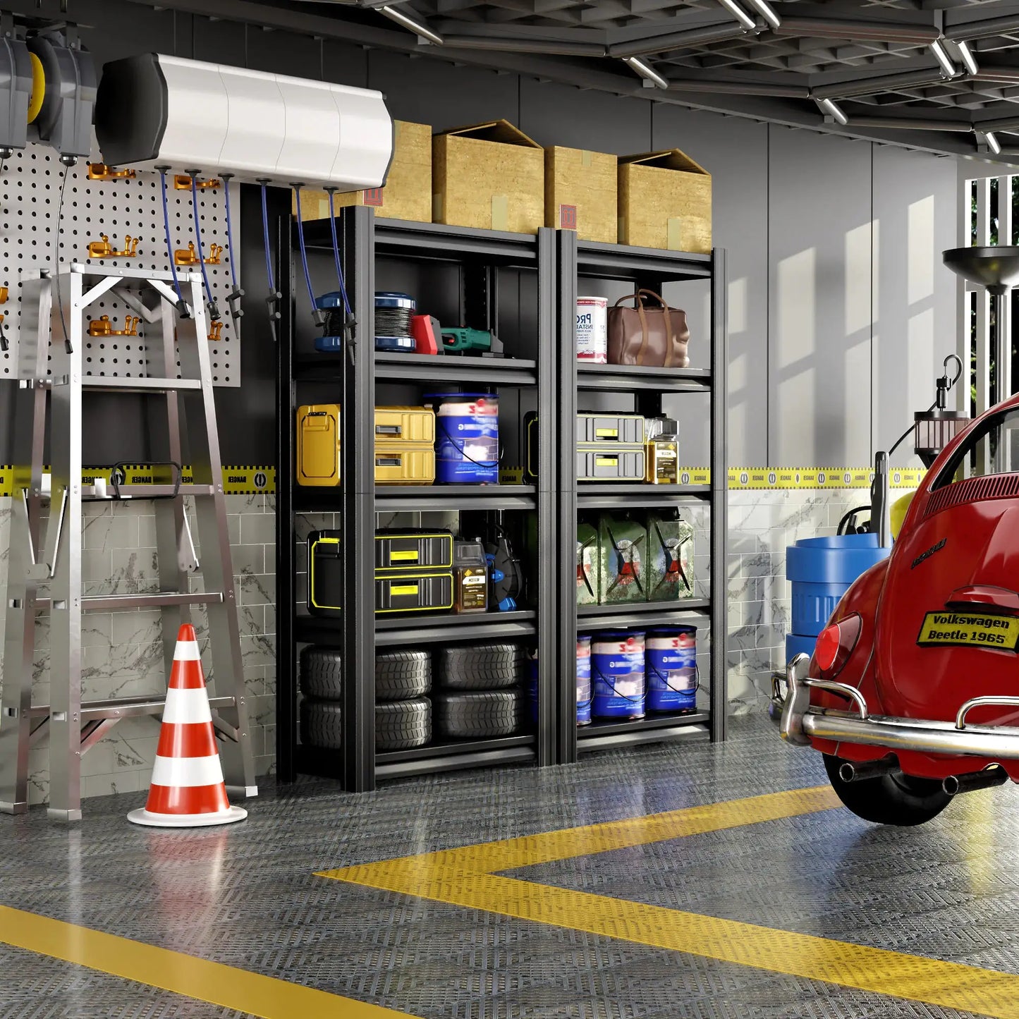 Heavy Duty 72-inch 5-Tier Adjustable Metal Garage Shelving Unit