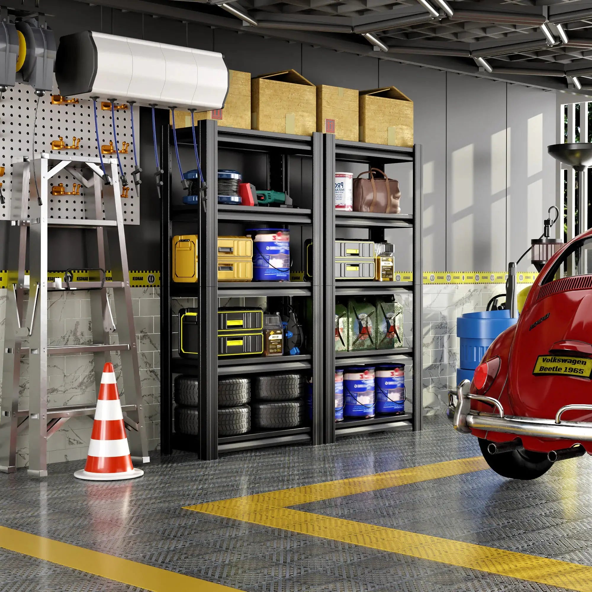 Heavy Duty 72-inch 5-Tier Adjustable Metal Garage Shelving Unit