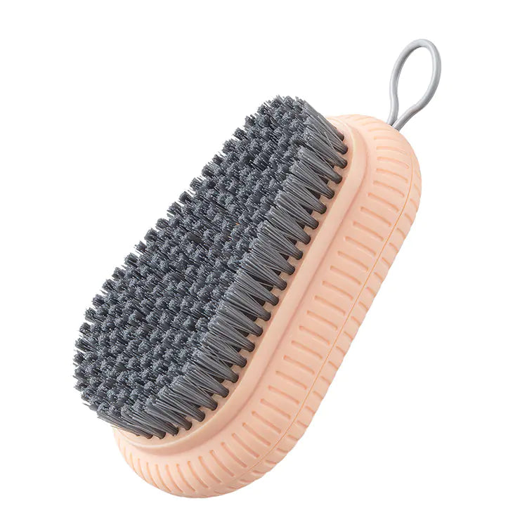 "Premium Soft Bristle Laundry & Shoe Cleaning Brush - Multi-Functional Plastic Scrub Tool for Sneakers, Delicates & Apparel - Ergonomic Non-Slip Grip for Deep Cleaning
