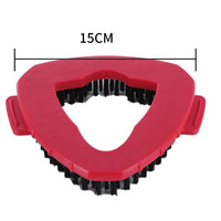 360° Rotating Triangle Mop Scrub Brush Head Replacement | Hard Bristle Corner Cleaner Compatible with Spin Mop Systems | Heavy Duty Deep Cleaning Tool for Bathroom, Tile & Floor