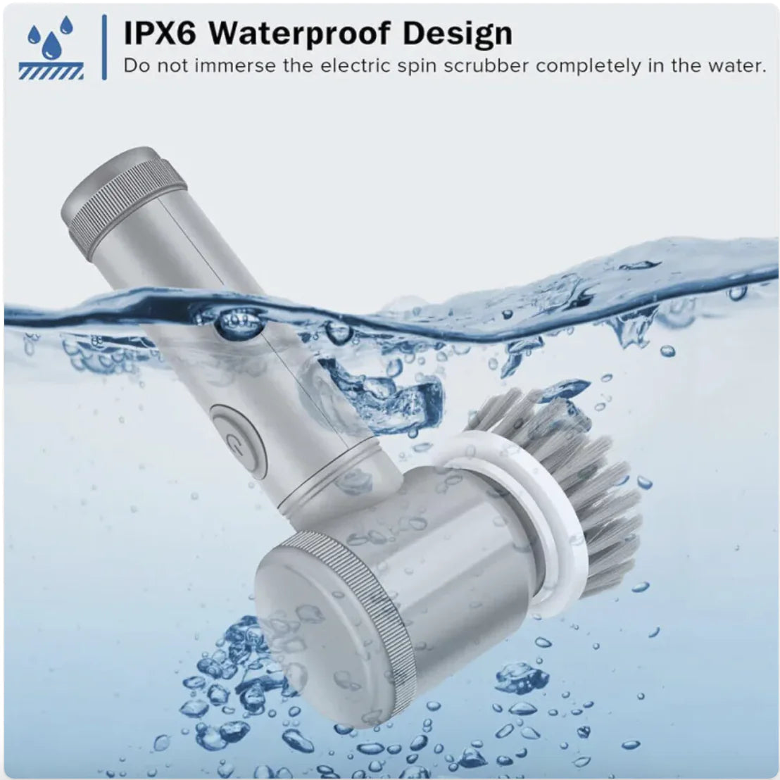 "7-in-1 Rechargeable Electric Spin Scrubber – Cordless Power Scrubber with 8 Replaceable Brush Heads, Adjustable Long Handle – Waterproof Bathroom & Kitchen Cleaning Brush