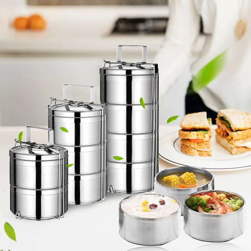 Stainless Steel Double-Layer Insulated Lunch Box
