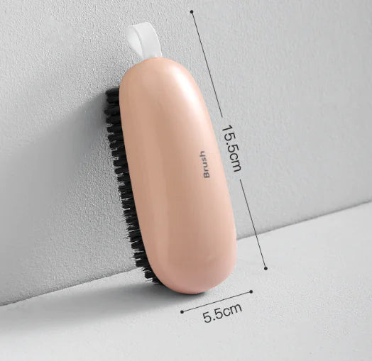 Multifunctional Soft Bristle Shoe Brush - 2-in-1 Premium Sneaker & Laundry Scrubber - Gentle Deep Cleaning Tool for Delicates, Apparel & Footwear - Anti-Slip Grip
