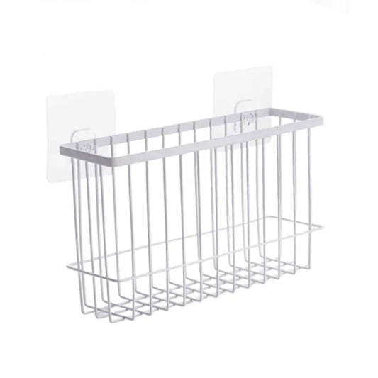 "Durable Iron Wall-Mounted Bathroom Storage Rack - Rustproof Organizer | Fast US Shipping