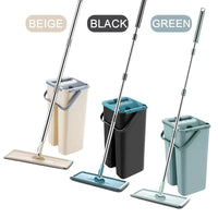Ultimate 360° Spin Mop & Dual-Chamber Bucket Set | Hands-Free Self-Wringing Floor Cleaner with 3X Absorbent Microfiber Pads | Professional Wet/Dry Cleaning System for Hardwood, Tile & Marble