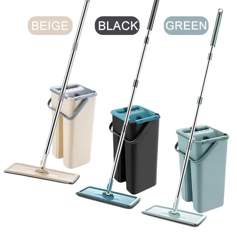 Ultimate 360° Spin Mop & Dual-Chamber Bucket Set | Hands-Free Self-Wringing Floor Cleaner with 3X Absorbent Microfiber Pads | Professional Wet/Dry Cleaning System for Hardwood, Tile & Marble