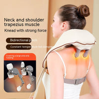 Cordless Neck and Shoulder Massager with Heat: Shiatsu 6D Deep Tissue Kneading Back Massager for Pain Relief - Portable, Rechargeable & FSA/HSA Eligible