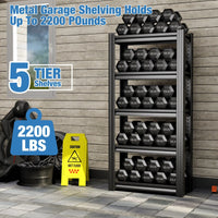 Heavy Duty 72-inch 5-Tier Adjustable Metal Garage Shelving Unit