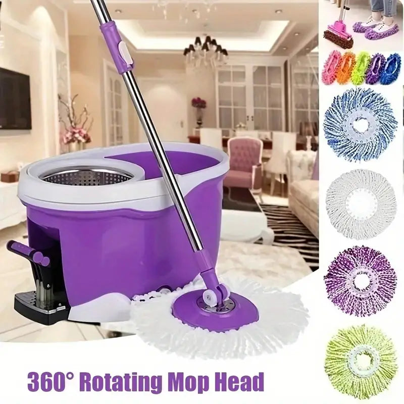 Premium Universal Microfiber Spin Mop Refill Heads | 360° Rotating Round Replacement Base | Super Absorbent & Scratch-Free Cleaning Pads for All Hard Floors | Machine Washable Mop Covers (Pack Options