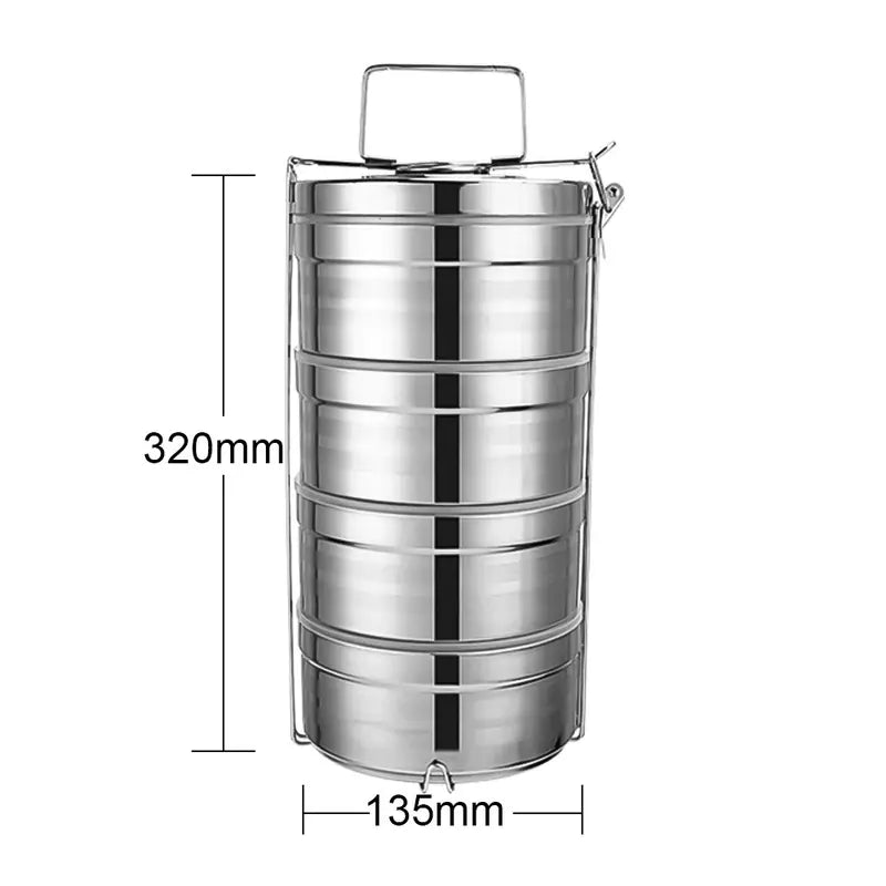 Stainless Steel Double-Layer Insulated Lunch Box