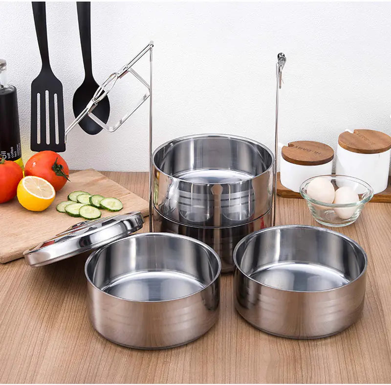 Stainless Steel Double-Layer Insulated Lunch Box