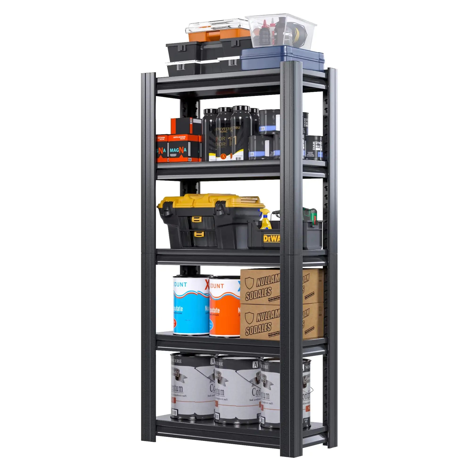 Heavy Duty 72-inch 5-Tier Adjustable Metal Garage Shelving Unit