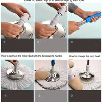 Premium Universal Microfiber Spin Mop Refill Heads | 360° Rotating Round Replacement Base | Super Absorbent & Scratch-Free Cleaning Pads for All Hard Floors | Machine Washable Mop Covers (Pack Options