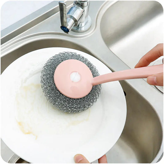 Stainless Steel Cleaning Brush and Pot Scrubber