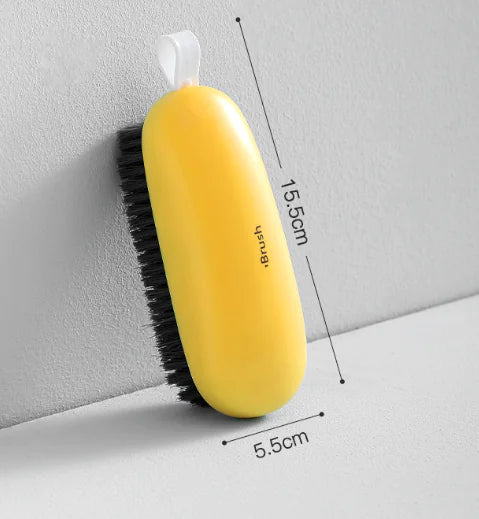 Multifunctional Soft Bristle Shoe Brush - 2-in-1 Premium Sneaker & Laundry Scrubber - Gentle Deep Cleaning Tool for Delicates, Apparel & Footwear - Anti-Slip Grip
