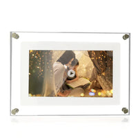 Acrylic Digital Photo Frame with Video Playback & 1GB Storage – Battery & USB-C Compatible