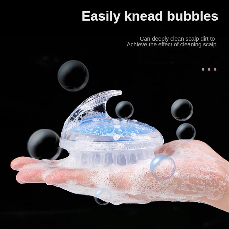 Ergonomic Scalp Scrubber & Exfoliating Body Massager | Soft Silicone Dandruff Remover & Hair Growth Stimulator | Waterproof Manual Head Spa Tool for Shower & Deep Scalp Cleansing