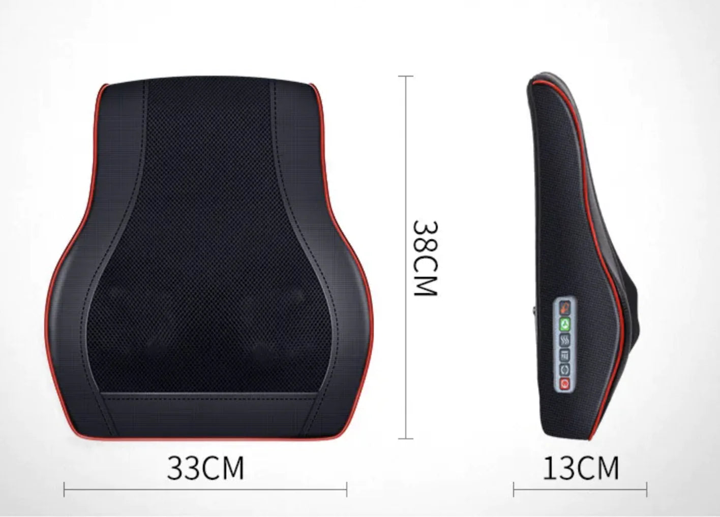 Multifunctional Electric Heating Kneading Vibration Waist Back Massage Pillow