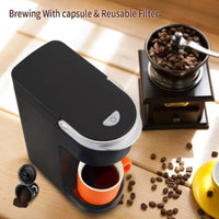 Portable Electric Espresso Maker | Travel & Camping 3-in-1 Coffee Machine for Nespresso/DG Capsules & Ground Coffee | Compact Mini Single Serve Brewer for Home, Office, Car"