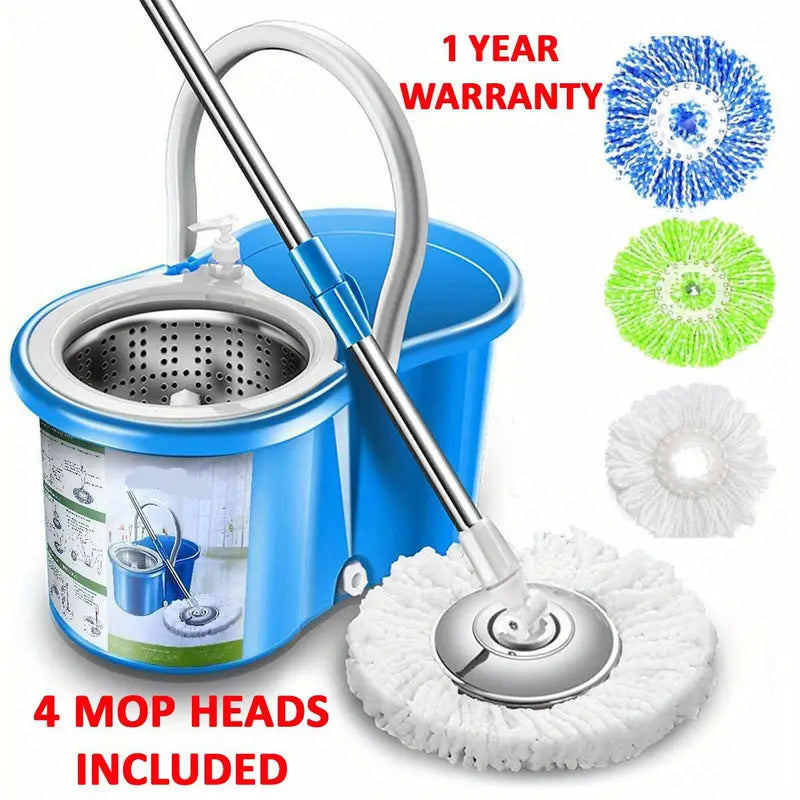 Premium Universal Microfiber Spin Mop Refill Heads | 360° Rotating Round Replacement Base | Super Absorbent & Scratch-Free Cleaning Pads for All Hard Floors | Machine Washable Mop Covers (Pack Options